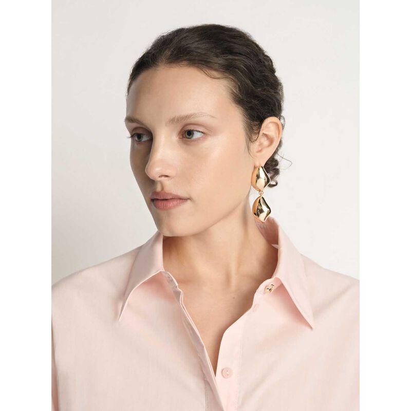 Veronika Maine Cotton Tie Belt Shirtdress image number 3